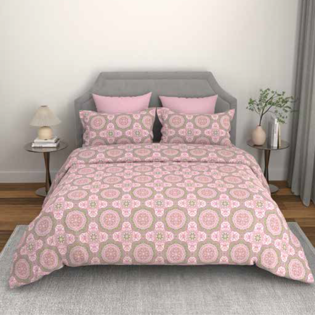 Bombay Dyeing  Epigram Double Bedsheet - 7877 pink