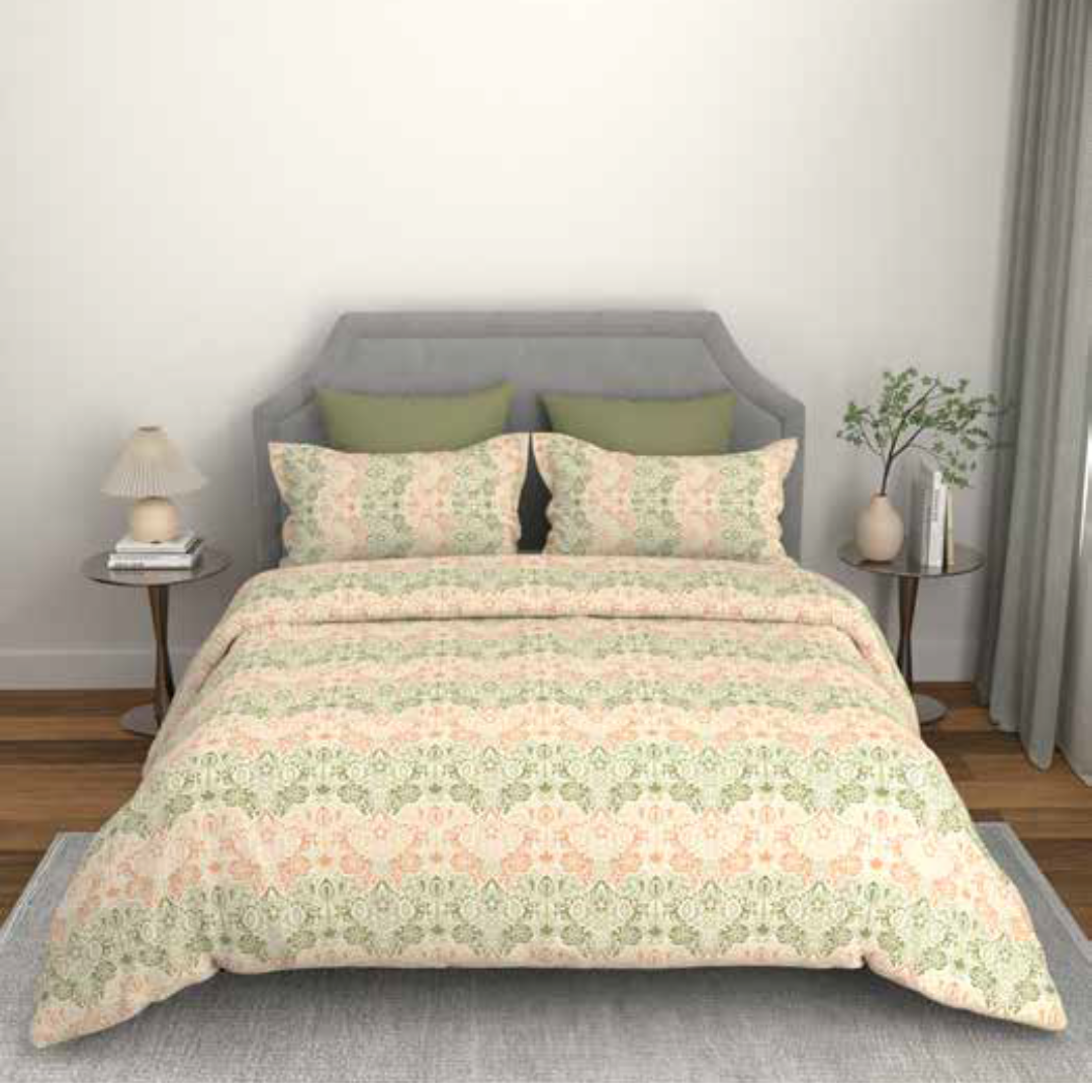 Bombay Dyeing  Epigram Double Bedsheet - 7878  Green
