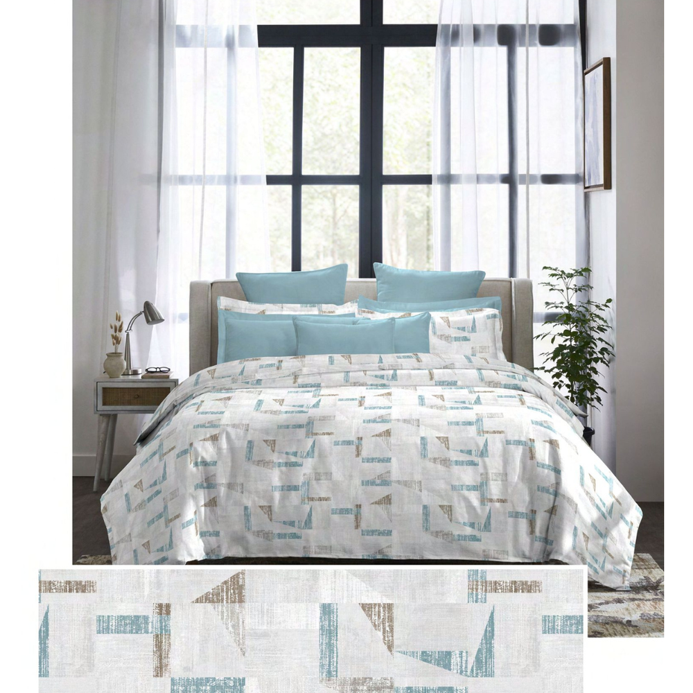 myTrident – Indulgence King Bedsheet - Stonewall Blue