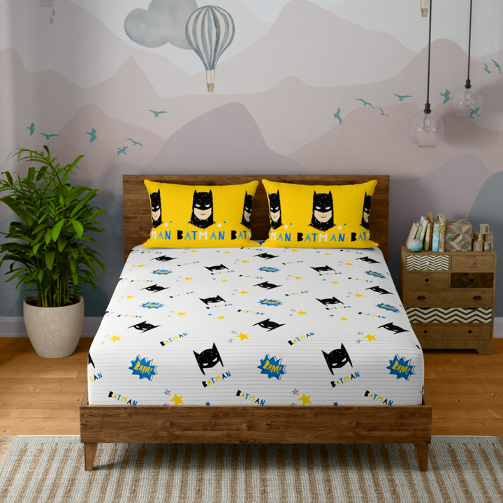 Portico Kids  Double Size Bedsheet – Batman