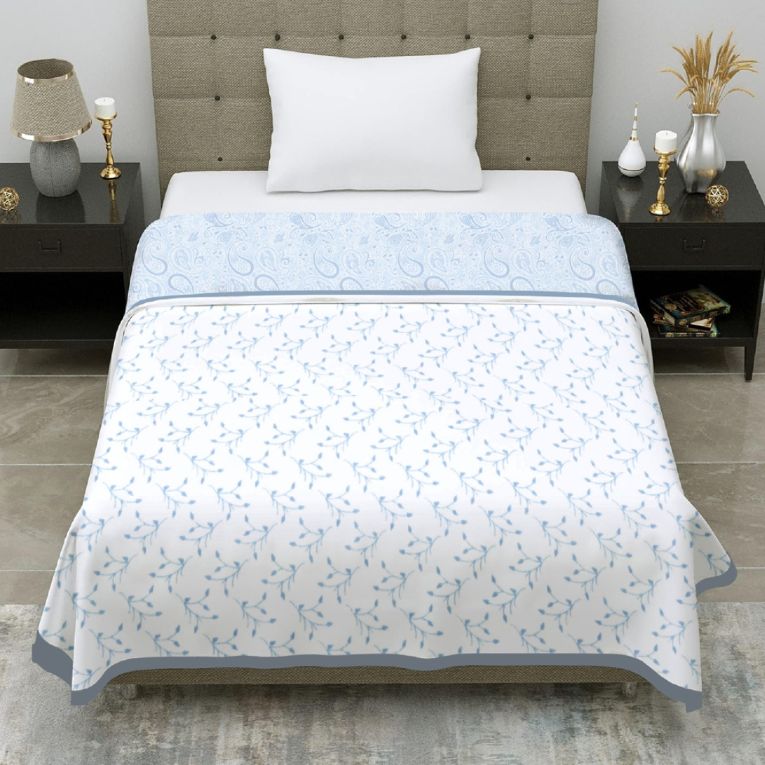 Premium Reversible Cotton Single Dohar | Soft & Breathable Summer Blanket