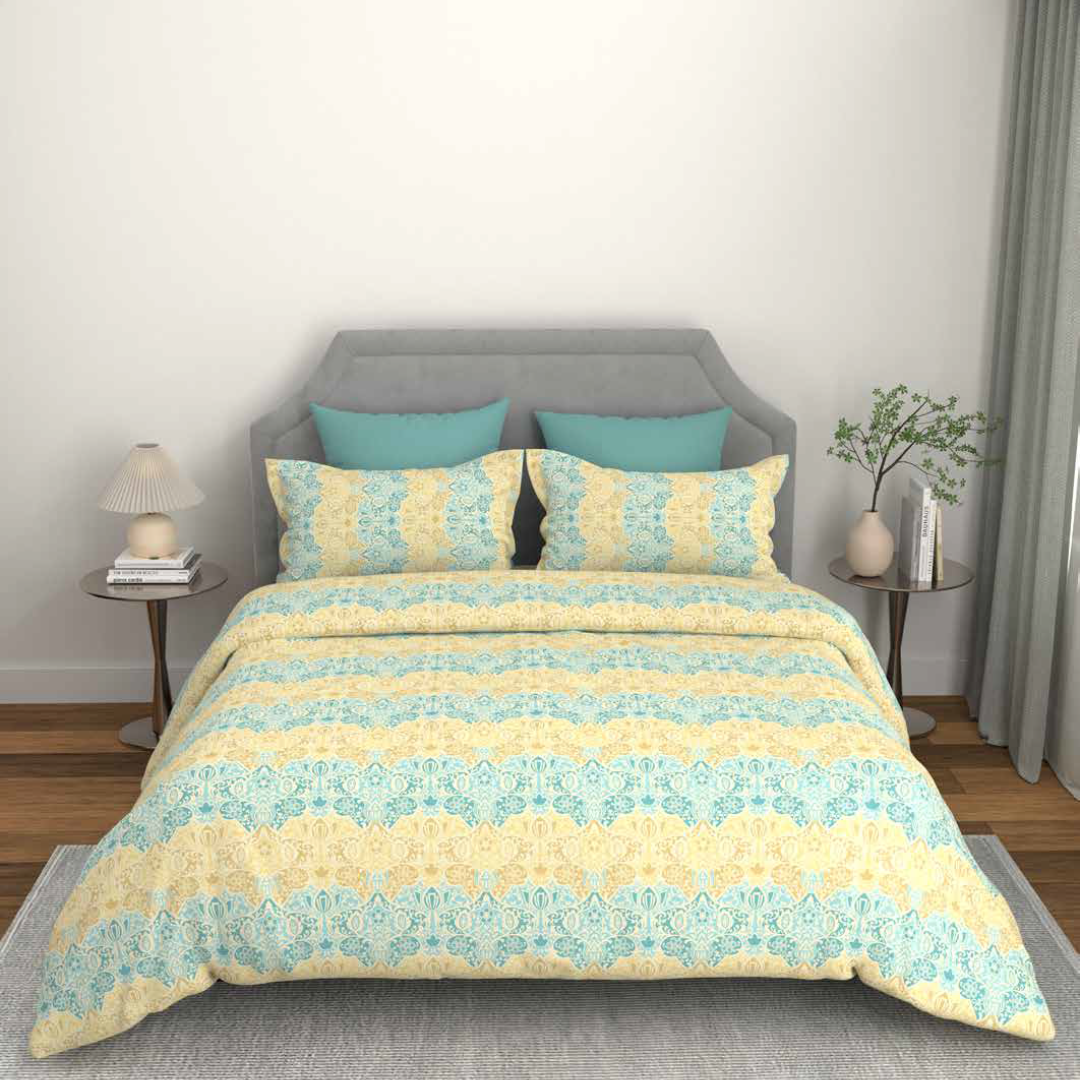 Bombay Dyeing  Epigram Double Bedsheet - 7878 Blue