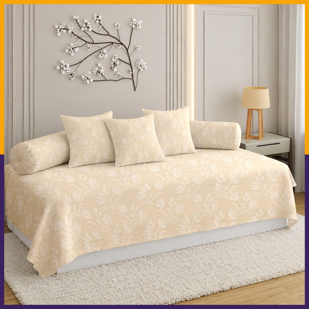 Satrangi Every Day  Diwan Set – Soft, Durable & Easy Care Comfort - 180 TC