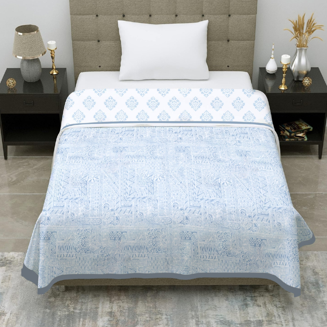 Premium Reversible Cotton Single Dohar | Soft & Breathable Summer Blanket