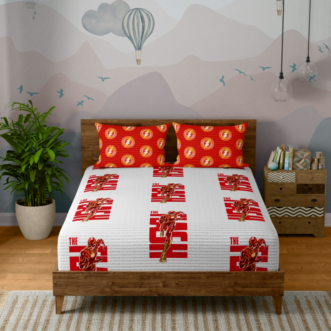 Portico Kids  Double Size Bedsheet – Flash