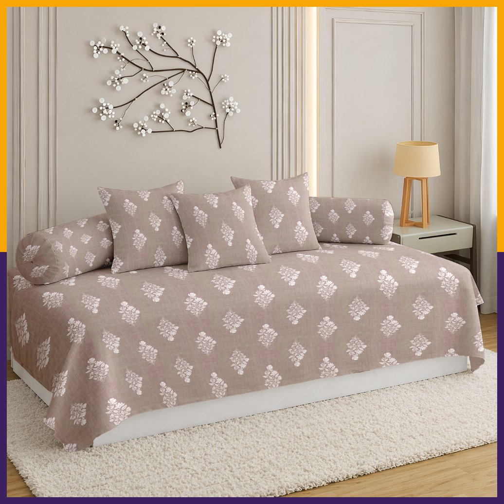 Satrangi Every Day  Diwan Set – Soft, Durable & Easy Care Comfort - 180 TC