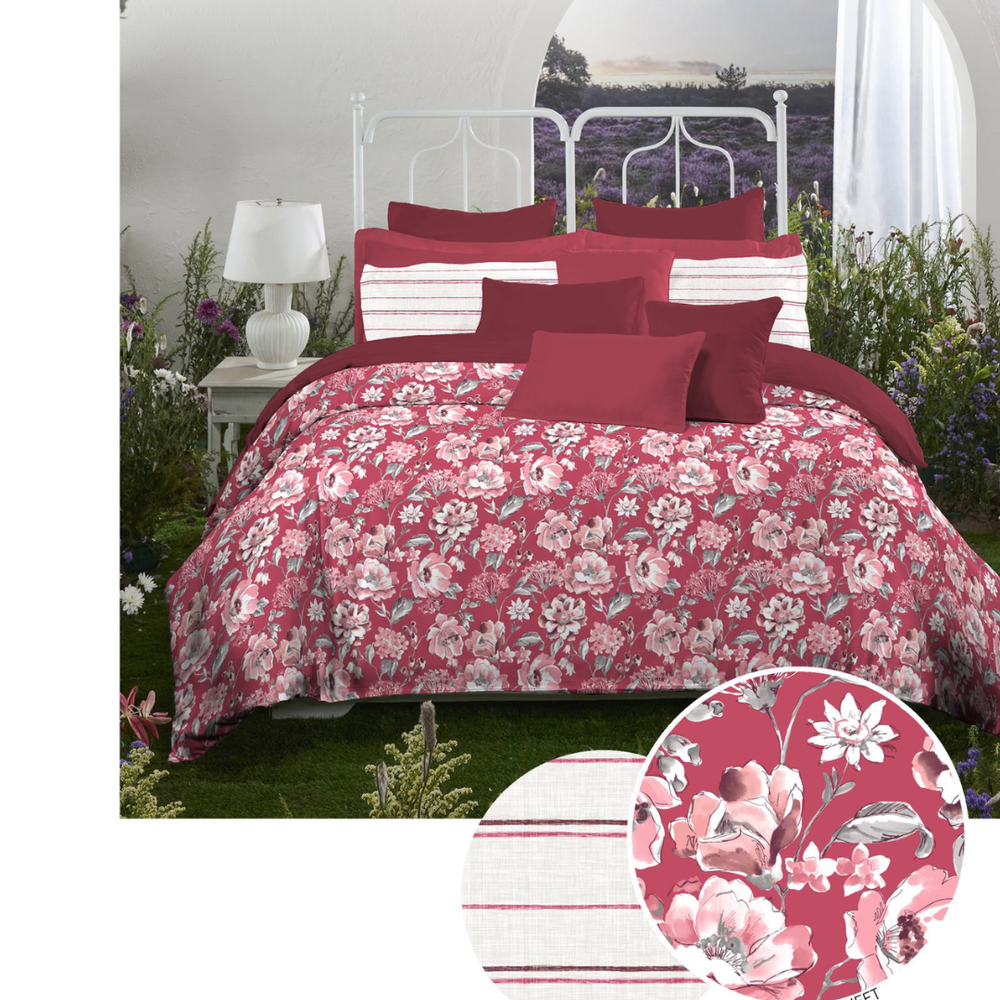 myTrident Aroma King Bedsheet – Zinniaa Strawberry