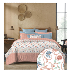 My Trident Sanskriti King Bedsheet - Ikkat Peach
