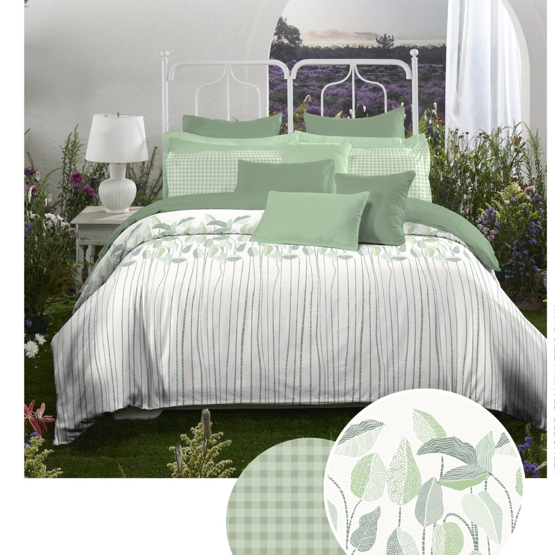 My Trident Aroma King Bedsheet – Fern Green Apple