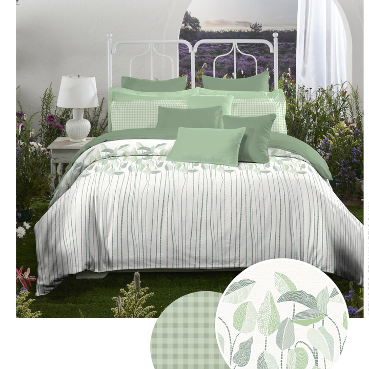 My Trident Aroma King Bedsheet – Fern Green Apple
