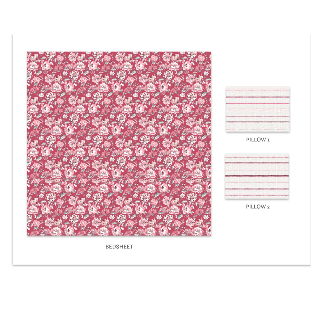 My Trident Aroma King Bedsheet – Zinniaa Strawberry