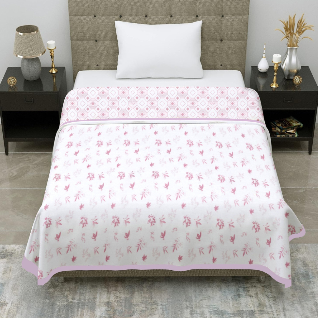Premium Reversible Cotton Single Dohar | Soft & Breathable Summer Blanket
