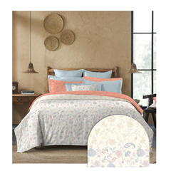 My Trident Sanskriti King Bedsheet - Kantha Peach