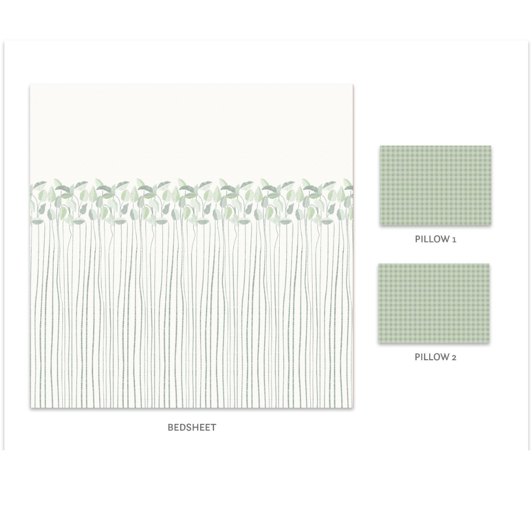 My Trident Aroma King Bedsheet – Fern Green Apple