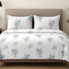 Elegant Floral Cotton Bedsheet with Pillow Covers – Soft & Premium Bedding Set - Vivron