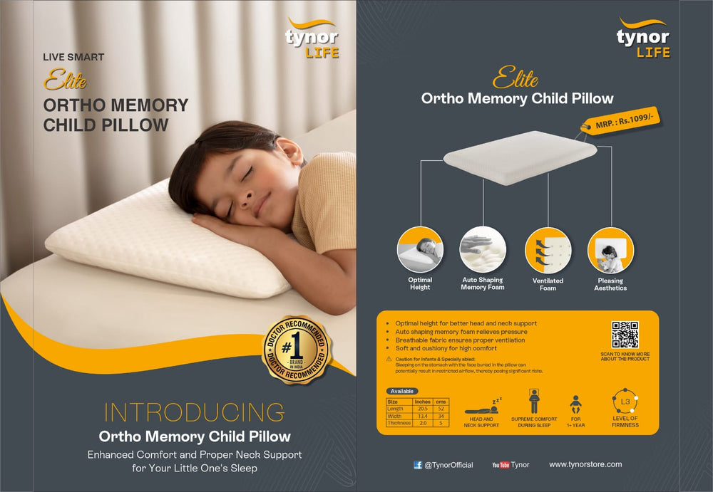 Elite Ortho Memory Child Pillow posture