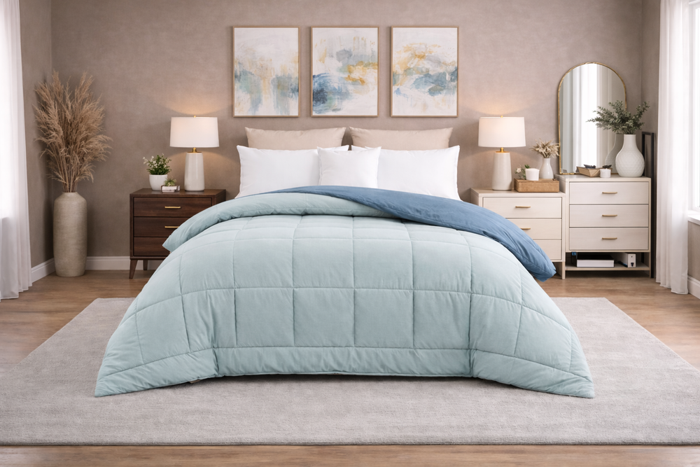 Sky & Denim All Season Reversible Single Comforter