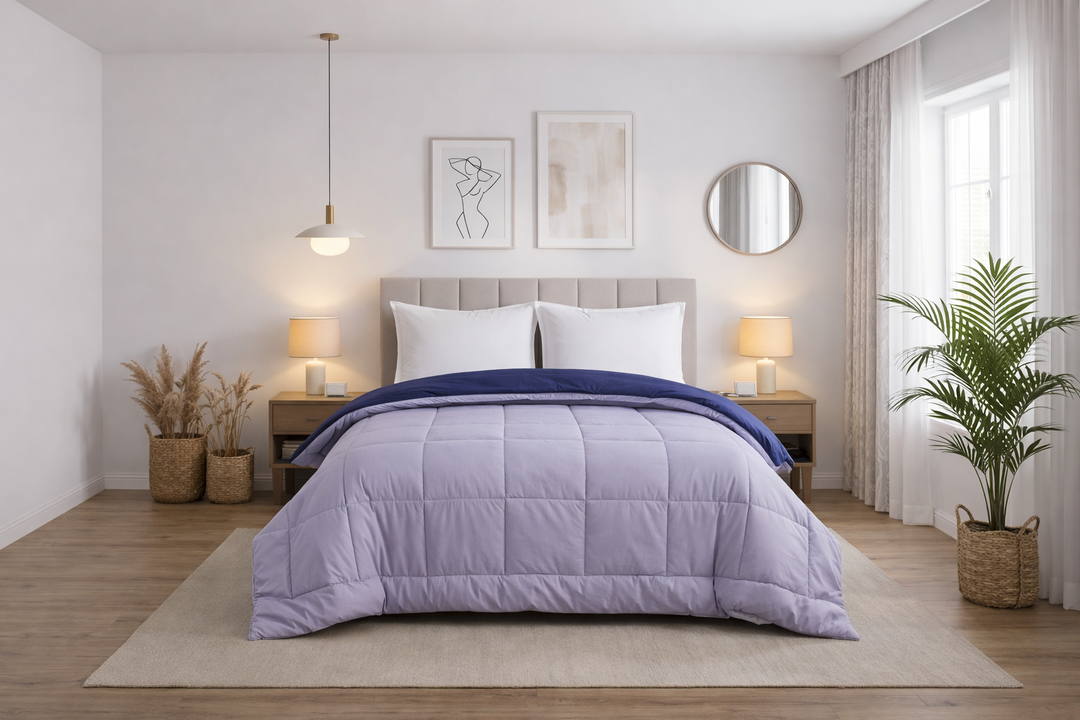 Lavender & Blueberry  All Season Reversible Single Comforter