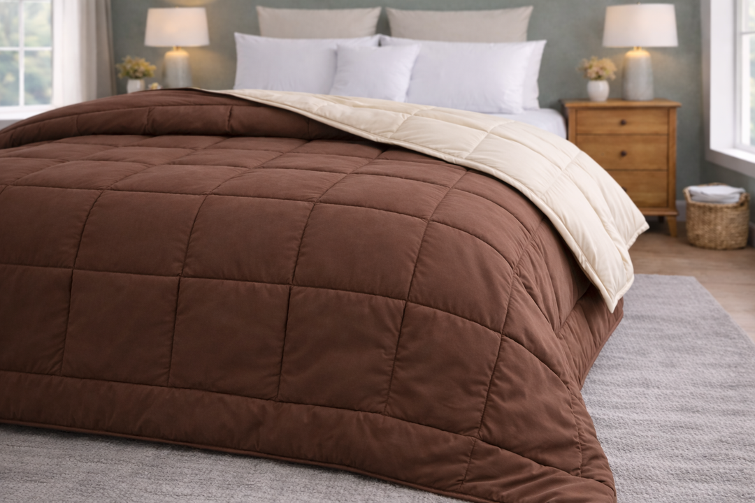 Vanilla & Mocha All Season Reversible Double Comforter