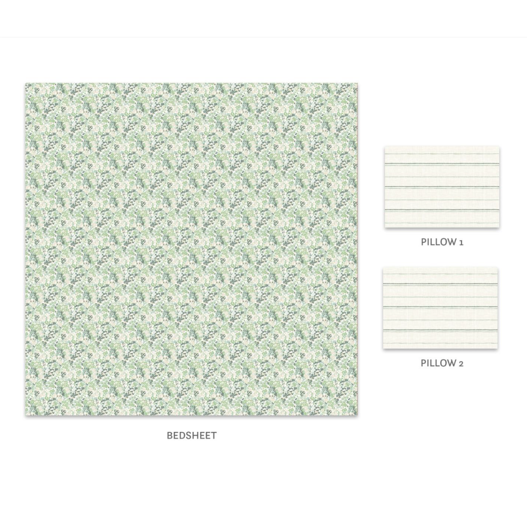 My Trident Aroma King Bedsheet – Poppy Green Apple