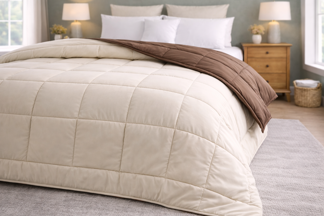 Vanilla & Mocha All Season Reversible Double Comforter
