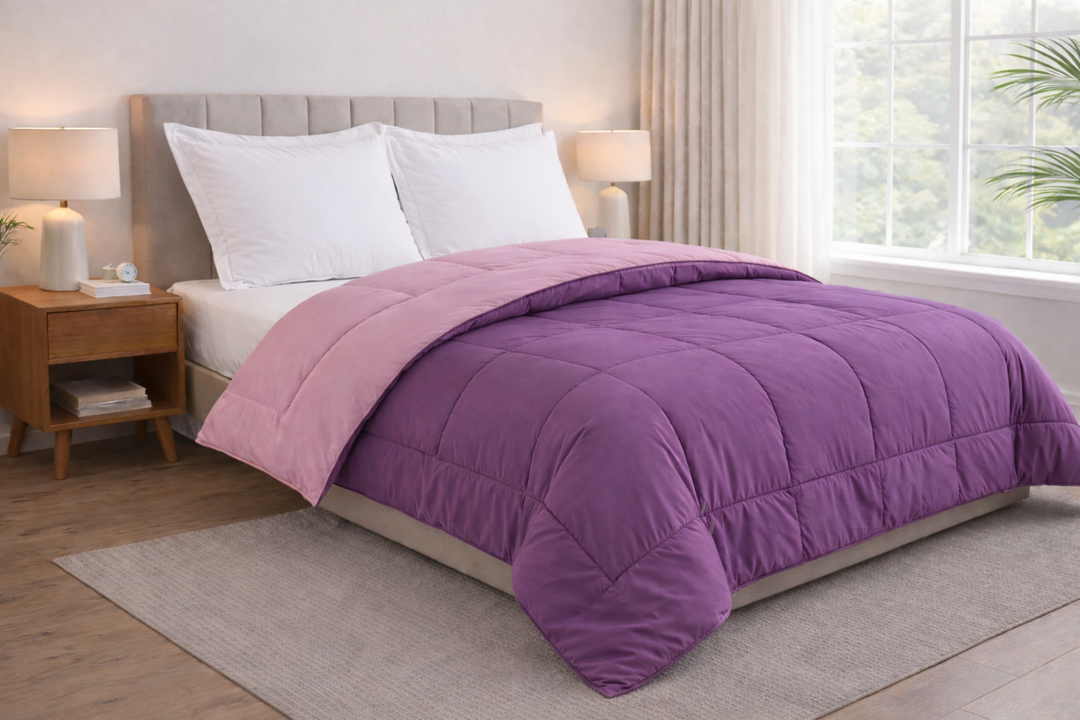 Plum & Lilac All Season Reversible Double Comforter