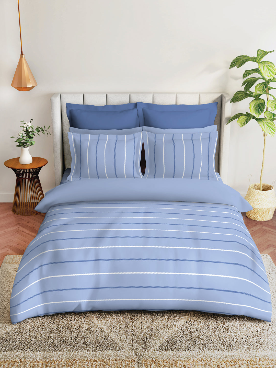 Layers Classic King Bedsheet - Light Blue