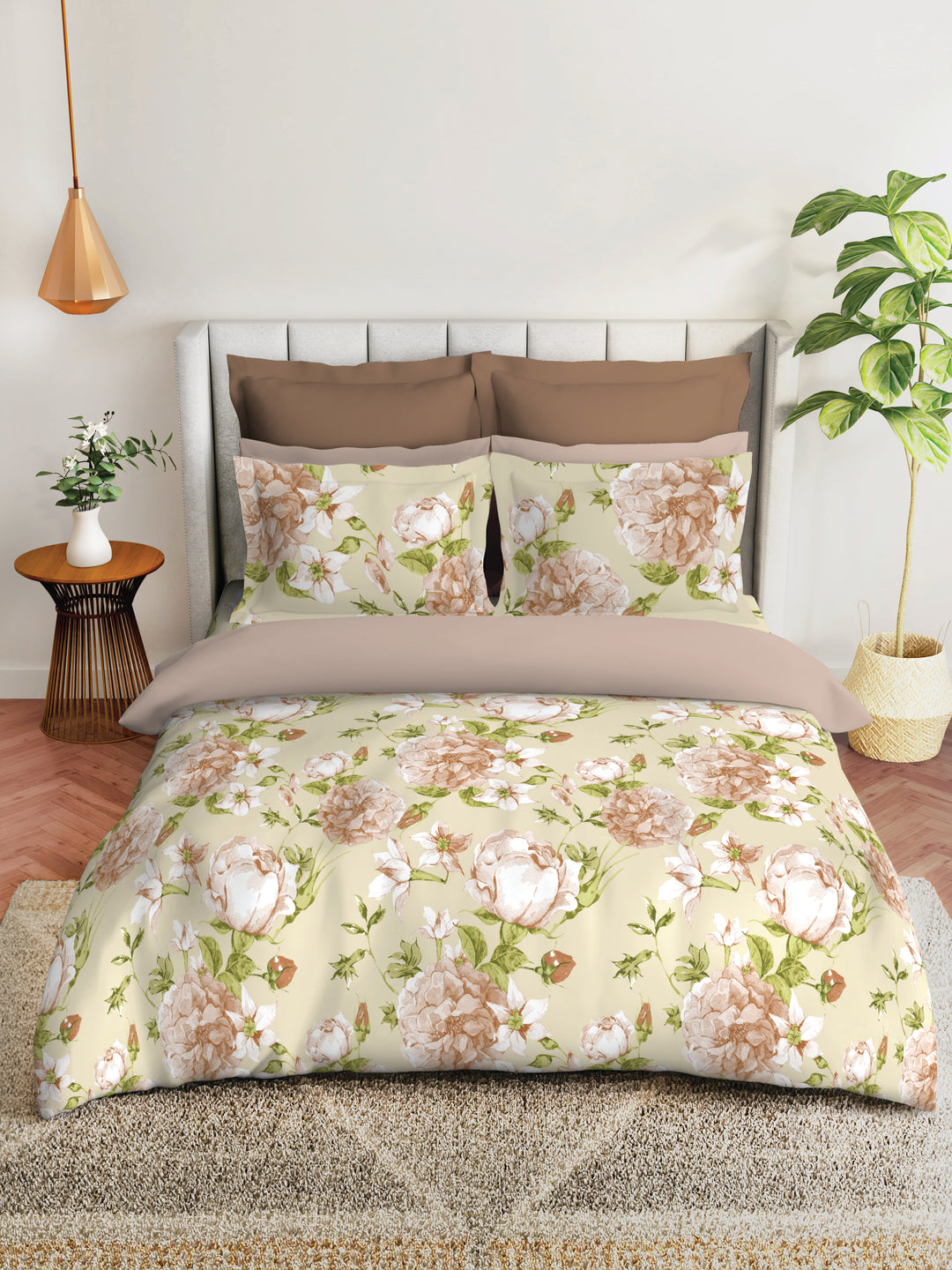 layers classic king bedsheet with printed bed linen