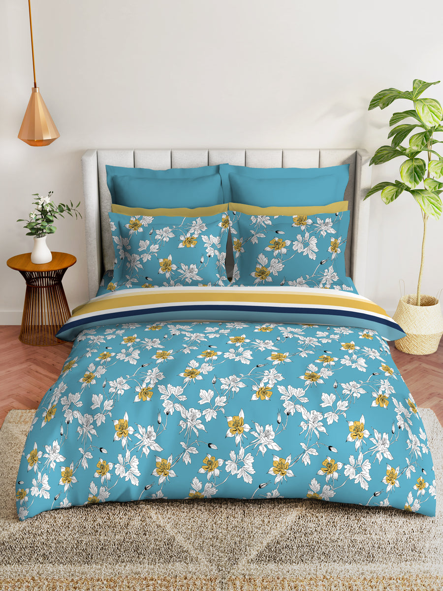 layers firenze king bedsheet with printed bed linen