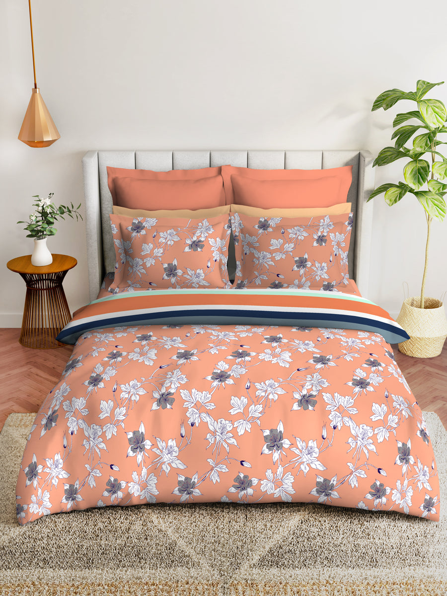 layers firenze king bedsheet with printed bed linen