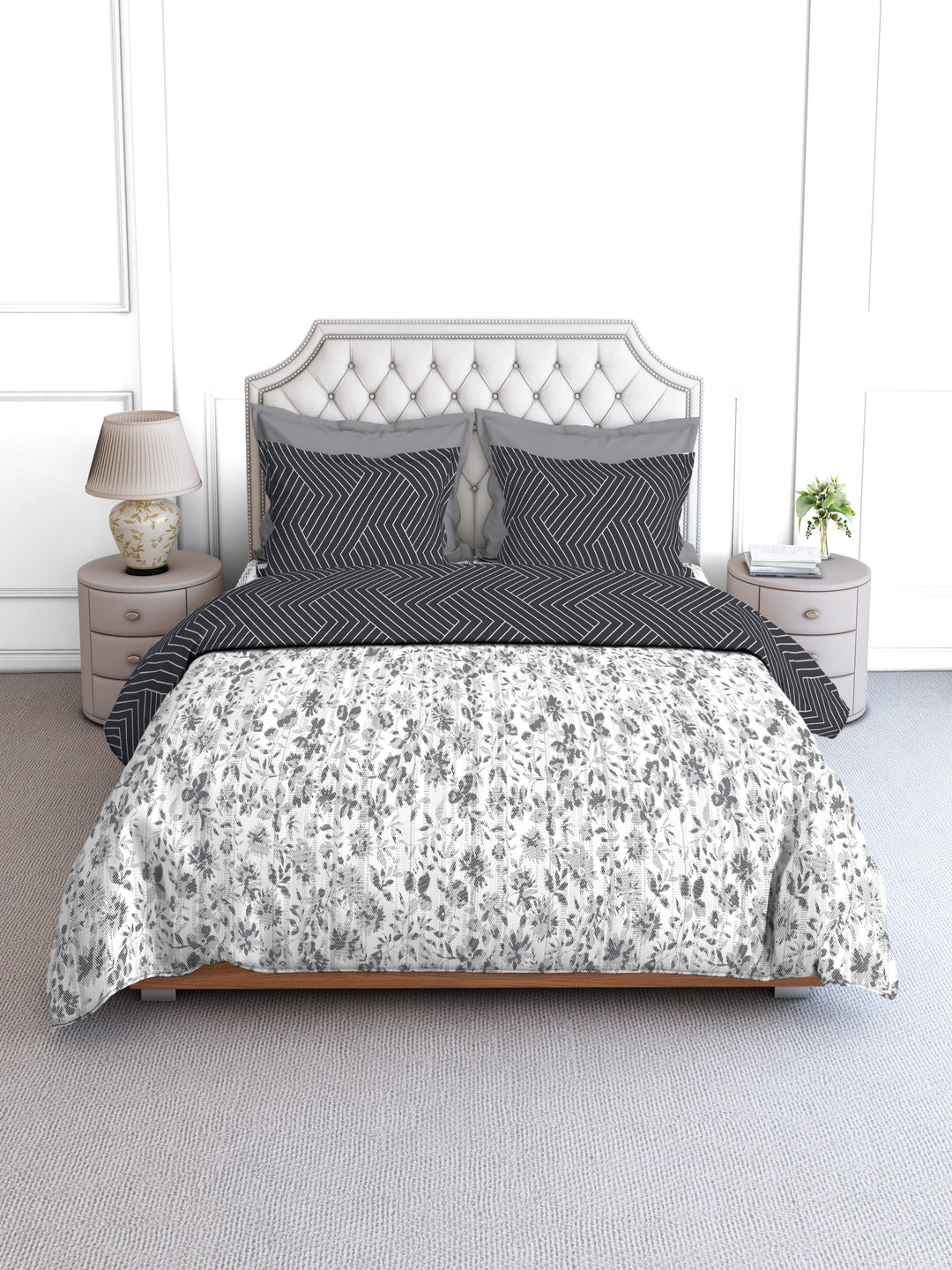 layers firenze single bedsheet with eclectic geometric and arnate designs 