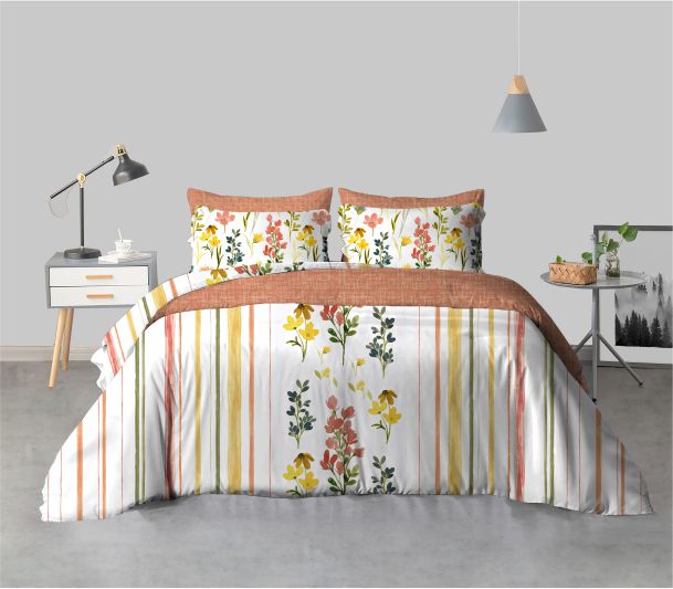 layers firenze floret king bedsheet with light weight and breathabl