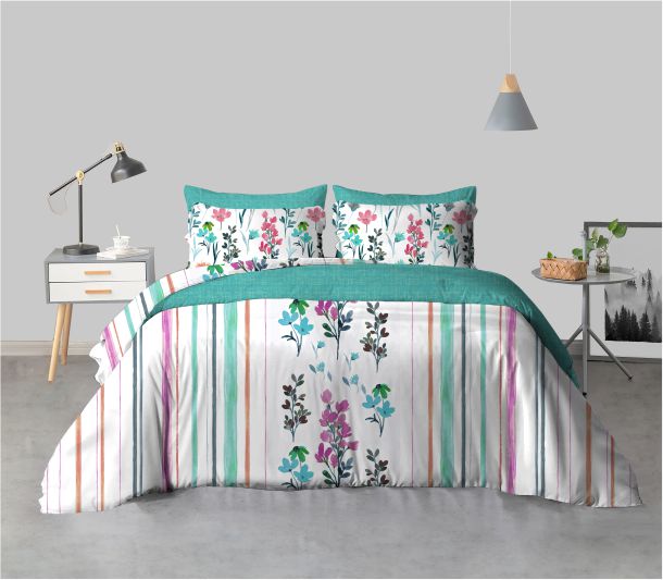 layers firenze floret king bedsheet with light weight and breathabl