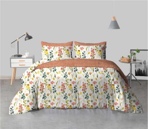 layers firenze floret king bedsheet with light weight and breathabl