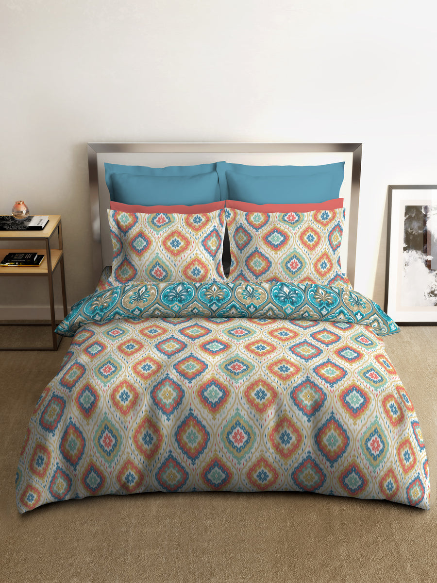 layers classic king bedsheet with printed bed linen