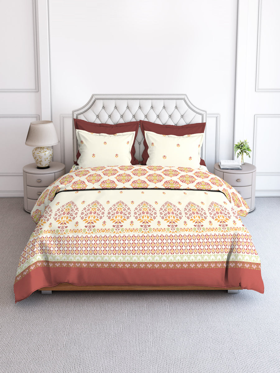 layers duracount single bedsheet with eclectic geometric and arnate designs