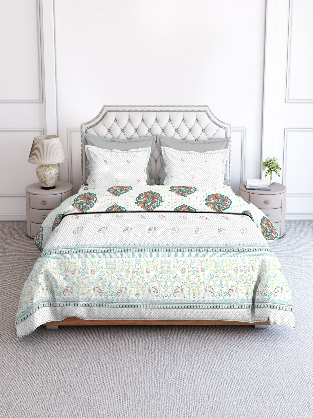 layers duracount single bedsheet with eclectic geometric and arnate designs