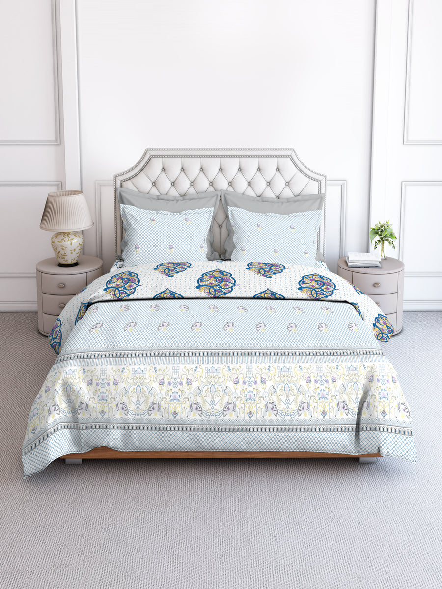 layers duracount single bedsheet with eclectic geometric and arnate designs