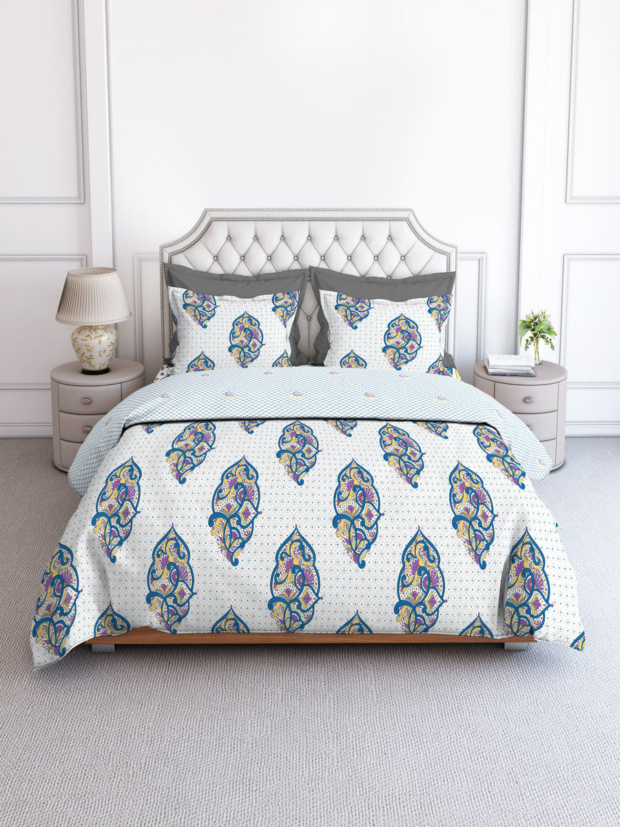 layers duracount single bedsheet with eclectic geometric and arnate designs