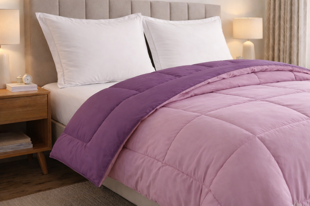 Plum & Lilac All Season Reversible Double Comforter