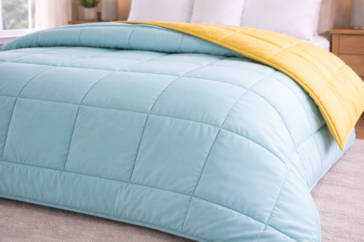 Aqua & Lemon All Season Reversible Double Comforter