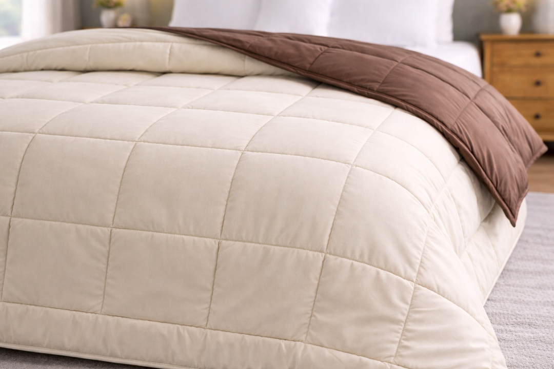 Vanilla & Mocha All Season Reversible Double Comforter