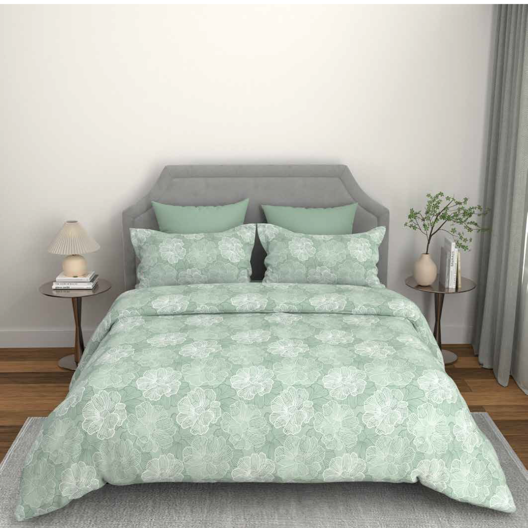 Bombay Dyeing  Epigram Double Bedsheet - 7881 Green