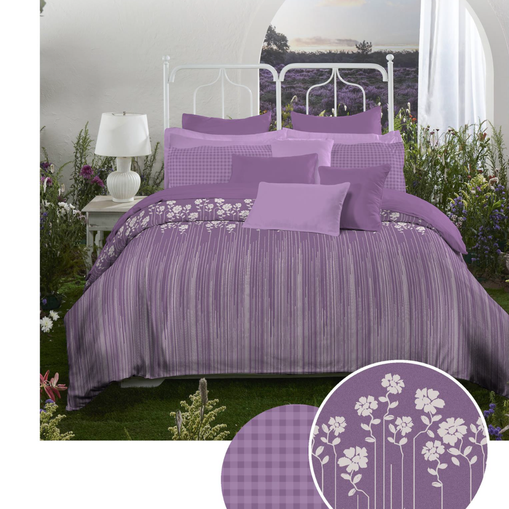 myTrident Aroma King Bedsheet – Iris Lavender