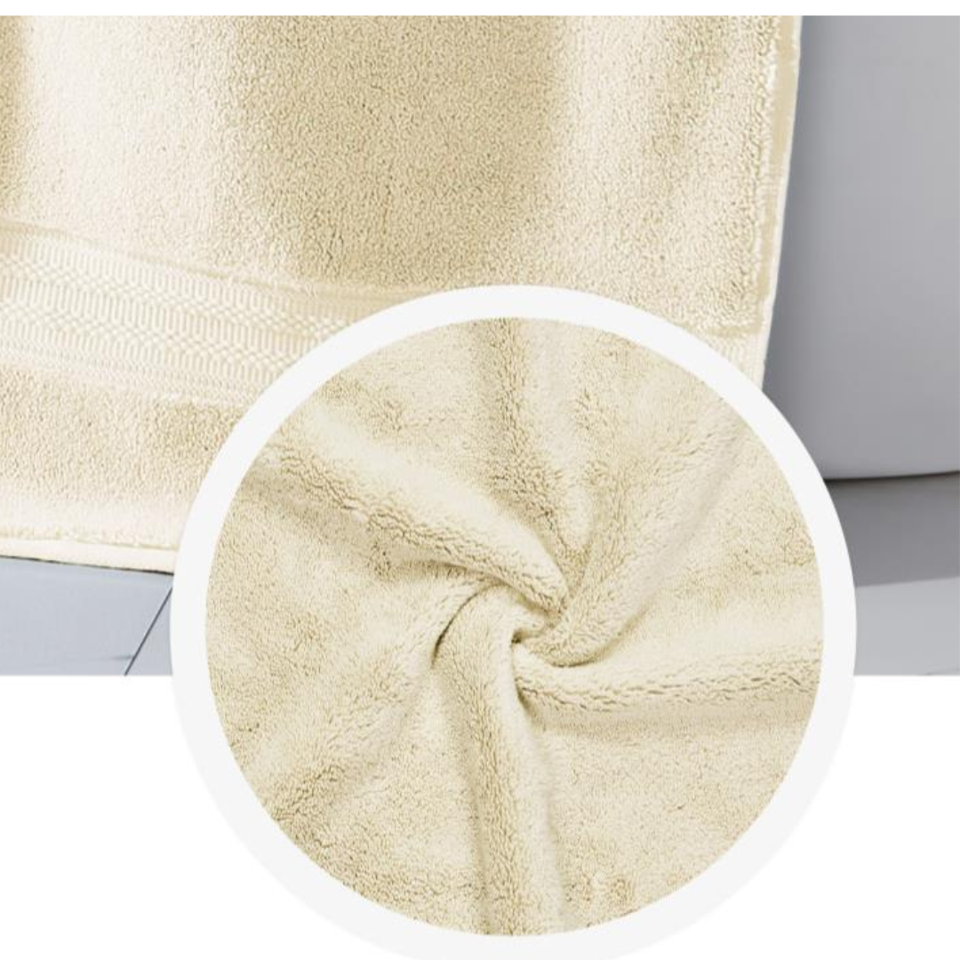 Cashmere Ivory –  Zero Twist Towel Softness with a Touch of Grace - 100 % Cotton
