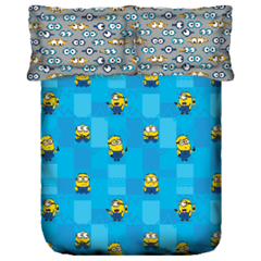 Portico Kids  Double Size Bedsheet – Minions Sky Blue
