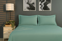 Bedcetera Lumina King Size Solids Bedsheet Aqua Green