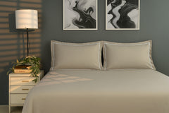 Bedcetera Solitaire King Size Solids Bedsheet Beige Color