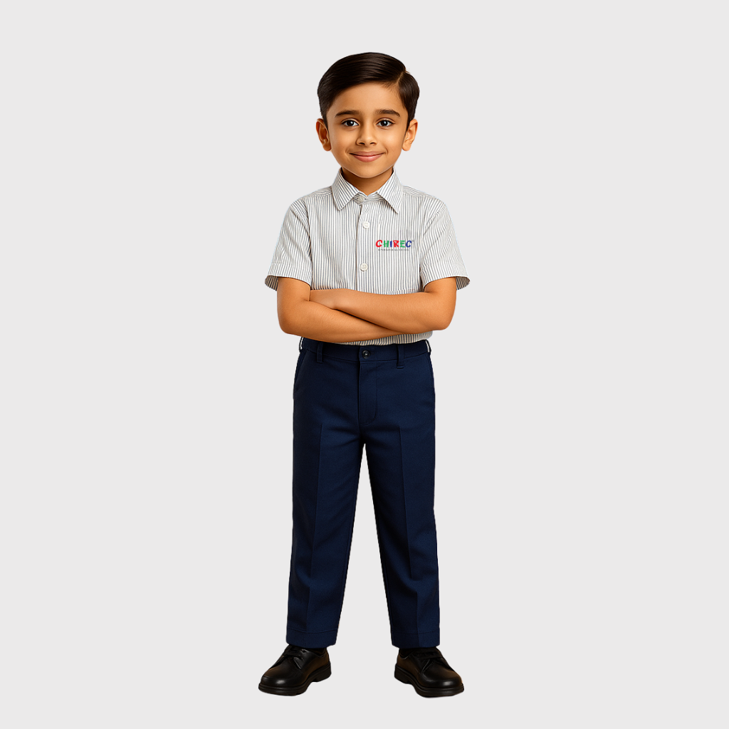 CBSE Blue Stripes Shirt With White Collar