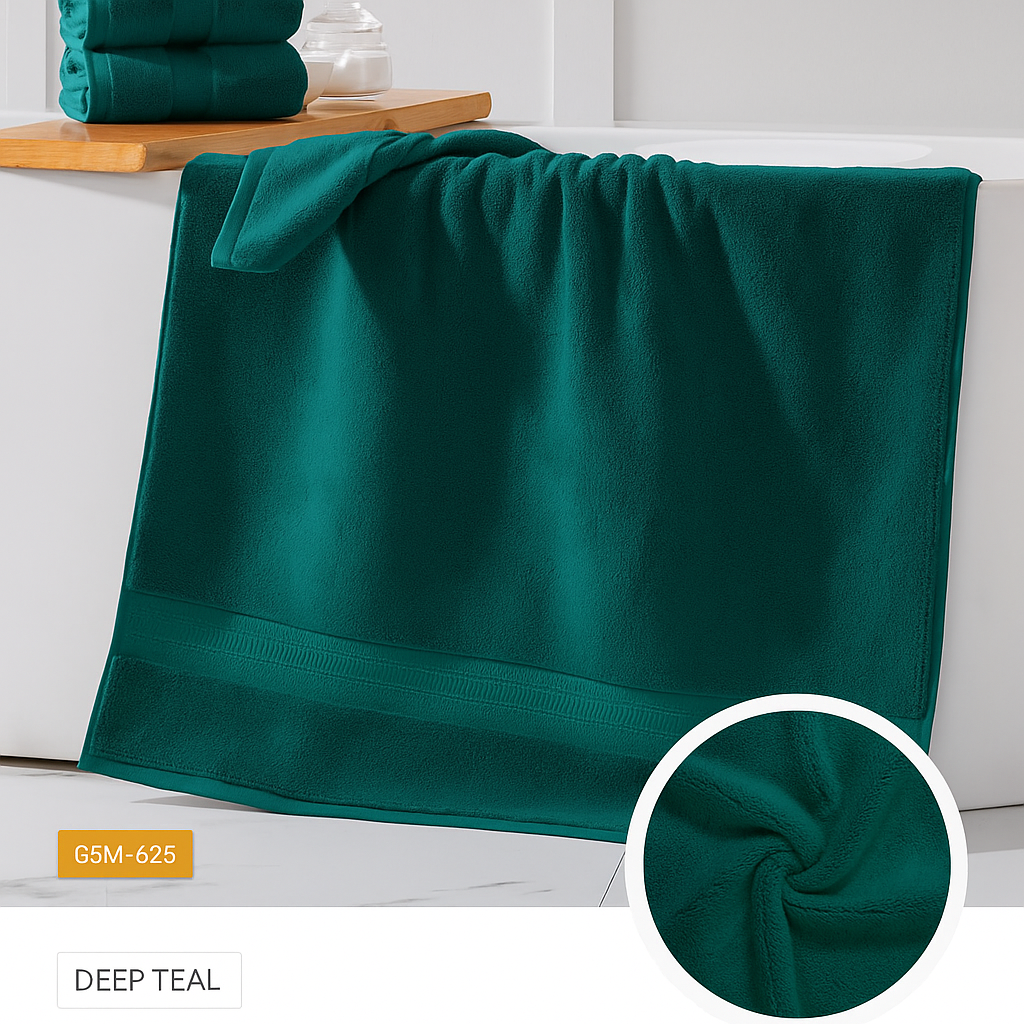 Deep Teal –  Zero Twist Towel Softness with a Touch of Grace - 100 % Cotton